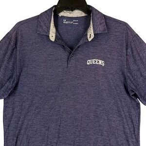 Under Armour Polo Mens Large Blue Heatgear Loose Queens New York Short-Sleeve